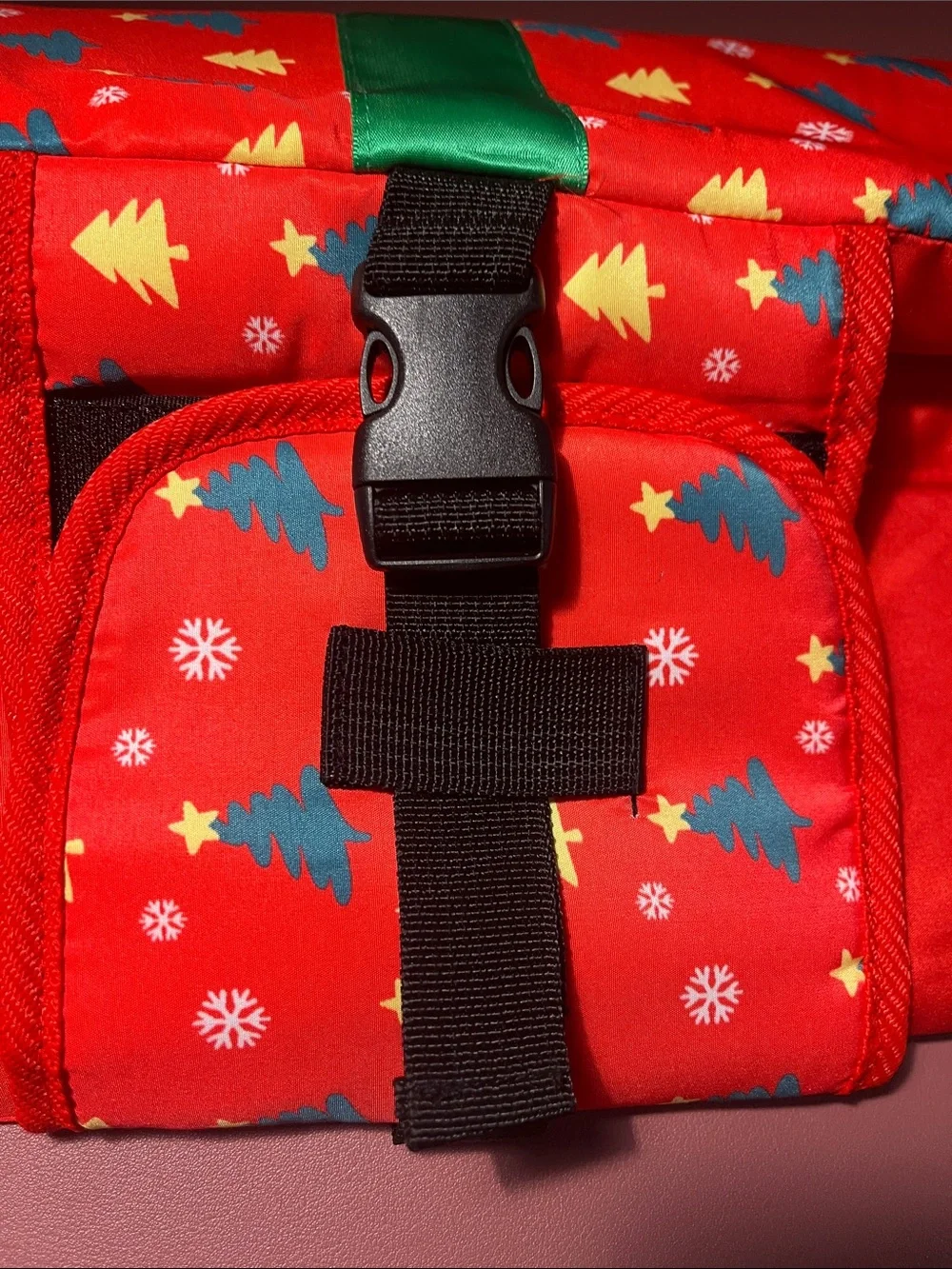 Red Holiday package with Bow Dog outfit with Green Ribbon NWOT